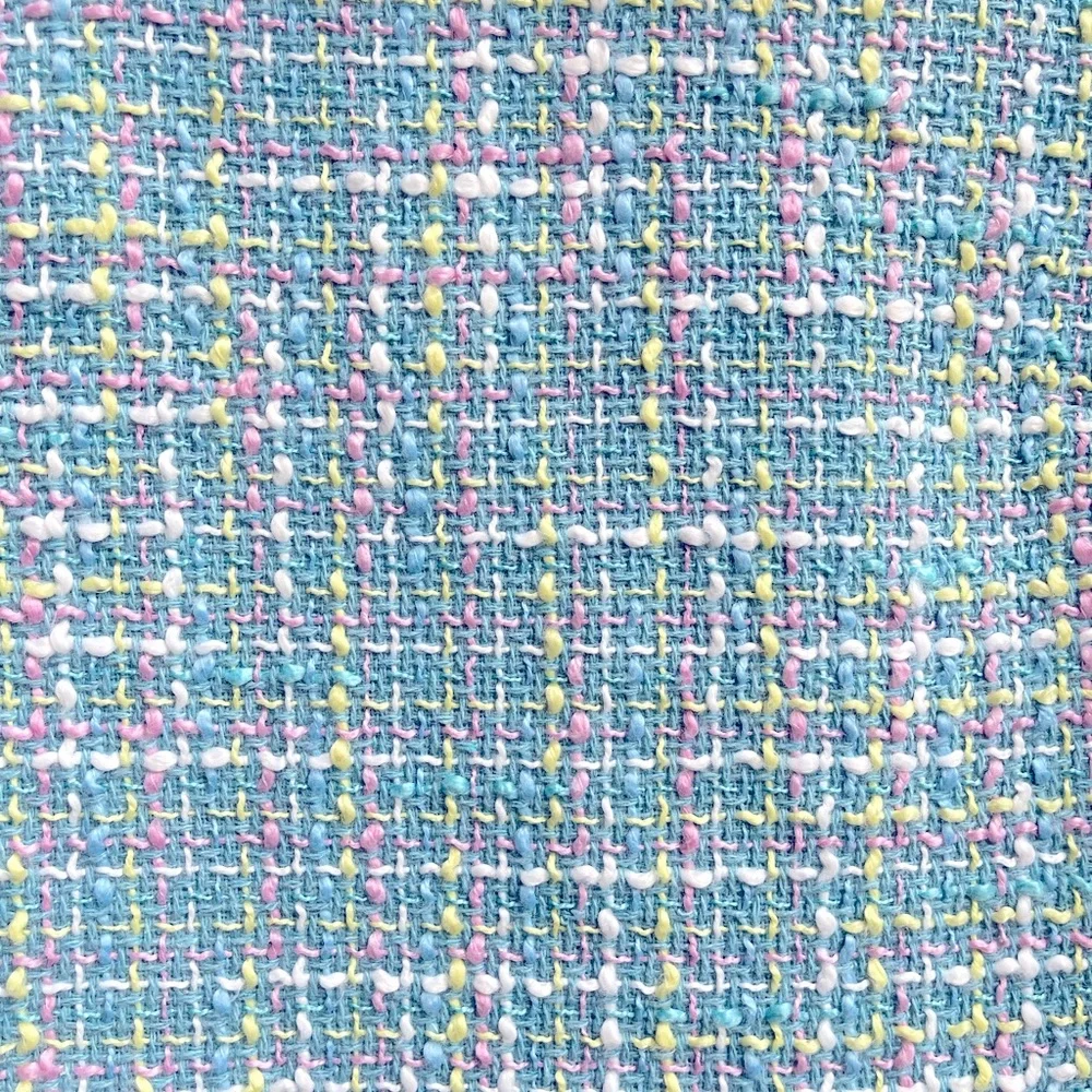 Chicwish NWOT heavy tweed baby blue light blue dress with white collar - Picture 4 of 5